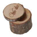 Vintage We love heart do Printed Rustic Shabby Chic Wedding Wood Ring Bearer Box