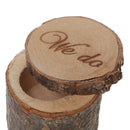 Vintage We love heart do Printed Rustic Shabby Chic Wedding Wood Ring Bearer Box