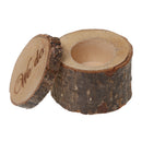 Vintage We love heart do Printed Rustic Shabby Chic Wedding Wood Ring Bearer Box