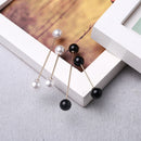 Women Double Faux Pearls Collar Brooch Pin Jewelry Wedding Bridal Party