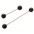 Women Double Faux Pearls Collar Brooch Pin Jewelry Wedding Bridal Party