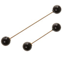 Women Double Faux Pearls Collar Brooch Pin Jewelry Wedding Bridal Party