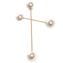 2 Pieces/Set Lady Elegant Delicate Luxury Double Ball Faux Pearl Stick Pin Brooch Shirt Collar Safty Pin Ornaments