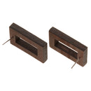 Rectangle Hollow Design Plain Design Brown Wooden Women Earrings Jewelry