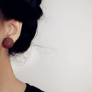 Women Jewelry Earings Party Eardrop Brown Vintage Round Wood Stud Earrings