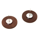 Women Jewelry Earings Party Eardrop Brown Vintage Round Wood Stud Earrings