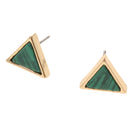 Generous Imitation Turquoise Triangle Shape Earring Ear Stud Women Jewelry
