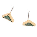 Generous Imitation Turquoise Triangle Shape Earring Ear Stud Women Jewelry