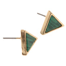 Generous Imitation Turquoise Triangle Shape Earring Ear Stud Women Jewelry