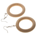 Novelty Design Wooden Drop Dangle Hook Earrings DIY Findings Wood 50mm