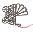 Wedding Favors Gift Baby Carriage Design Metal Bookmark with Tassels Pink