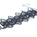 Vintage Hollow Out Black Lace Bracelet Gothic Bangle Women Charms Jewelry