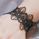 Vintage Hollow Out Black Lace Bracelet Gothic Bangle Women Charms Jewelry