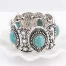 Tibetan style Tibet Silver Turquoise Bangle Women Men Bracelet Jewelry