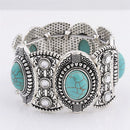 Tibetan style Tibet Silver Turquoise Bangle Women Men Bracelet Jewelry