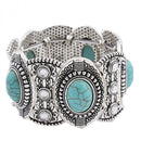 Tibetan style Tibet Silver Turquoise Bangle Women Men Bracelet Jewelry