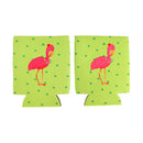 1 Pair Flamingo Stubby Beer Bottle Tin Can Cooler for Party Favor Decoration