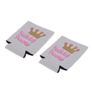 Pair Soda Beer Bottle Tin Can Cooler Chilling Sleeve Birthday Princess Favor
