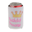 Pair Soda Beer Bottle Tin Can Cooler Chilling Sleeve Birthday Princess Favor