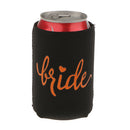 Set of 3pcs Wedding Bride & Bride Tride Stubby Beer Bottle Soda Tin Can Cooler Sleeve