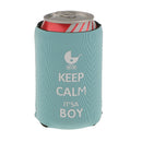 Keep Calm It's a Boy Stubby Beer Bottle Tin Can Cooler Sleeve for Baby Shower Party