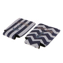 Set of 2pcs First Mate Captain Anchor Pattern Stubby Beer Bottle Tin Cooler Wrap