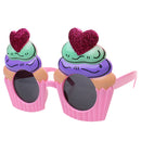 Glitter Heart Cupcake Sunglasses Party Glasses Fancy Dress Hen Stag Night