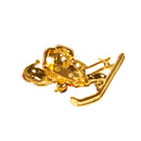 Gold Plated Alloy Red Enamel Santa Claus Brooch Pin Christmas Gift Jewelry