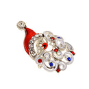 Crystal Rhinestone Enamel Santa Claus Brooch Pin Wedding Jewelry Christmas Gift