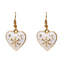 Christmas Crystal Snowflake Heart Dangle Earrings Necklace Gold Jewelry Sets