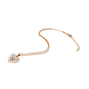 Christmas Crystal Snowflake Heart Dangle Earrings Necklace Gold Jewelry Sets