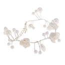 Wedding Bridal Dangle Pearls Beaded Rose Flower Bracelet Jewelry Gifts