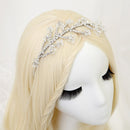 Luxury Shiny Rhinestone Crystal Flower Bead Hairband Tiara Wedding Headband