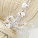 Wedding Bridal Crystal Pearl Flower Hair Clip Headpiece Hair Accessories