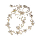 Women Handmade Gold Bib Flower Crystal Statement Choker Pendant Necklace