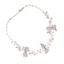 Charm Crystal Flower Pendant Choker Chunky Statement Bib Chain Necklace
