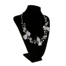 Charm Crystal Flower Pendant Choker Chunky Statement Bib Chain Necklace