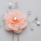 2pcs Wedding Bridal Lace Flower Crystal Beads Pearls Hairpins Hair Clips
