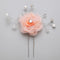 2pcs Wedding Bridal Lace Flower Crystal Beads Pearls Hairpins Hair Clips