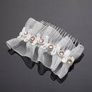 Vintage Wedding Hair Combs with Lace and Rhinestones for Women