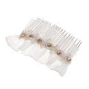 Vintage Wedding Hair Combs with Lace and Rhinestones for Women