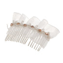 Vintage Wedding Hair Combs with Lace and Rhinestones for Women