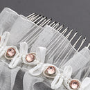 Vintage Wedding Hair Combs with Lace and Rhinestones for Women