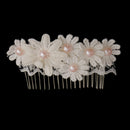 Elegant Lace Flower Faux Pearl Headpiece Wedding Jewelry Pearl Hair Comb Fashion Decoration