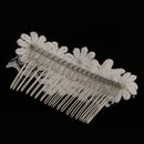 Elegant Lace Flower Faux Pearl Headpiece Wedding Jewelry Pearl Hair Comb Fashion Decoration
