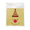 100PCS Happy New Year Clown Bakery Packing Birthday Biscuit Bags for Party