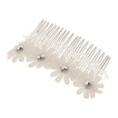 Vintage Bridal Hair Comb Lace Flower Crystal Headpiece Wedding Accessory
