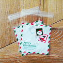 100PCS Chrismas Letter Cute Bakery Packing Birthday Cookie Gift Bags for Party