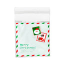 100PCS Chrismas Letter Cute Bakery Packing Birthday Cookie Gift Bags for Party