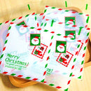 100PCS Chrismas Letter Cute Bakery Packing Birthday Cookie Gift Bags for Party